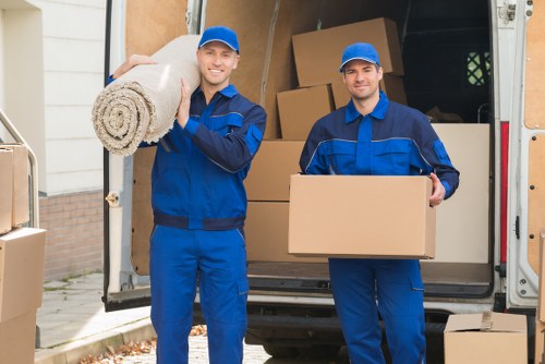 Reusable household goods set aside for charity donation during a clearance