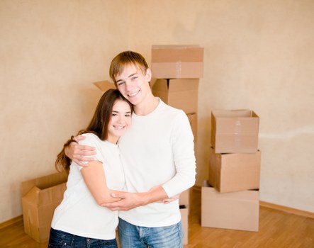 Removal van outside a Kensington property during a student move
