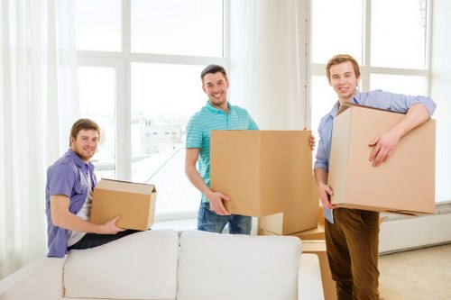 Removal team preparing a Kensington home move