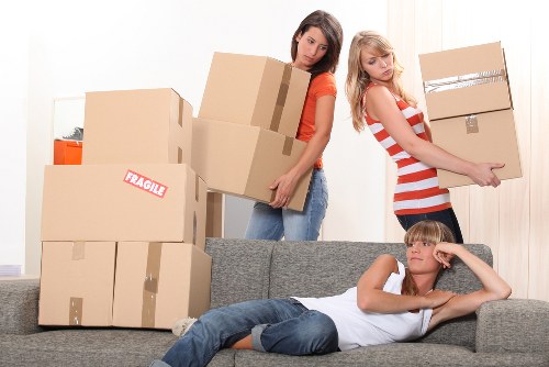 Careful loading of sofas and household furniture for a Kensington move